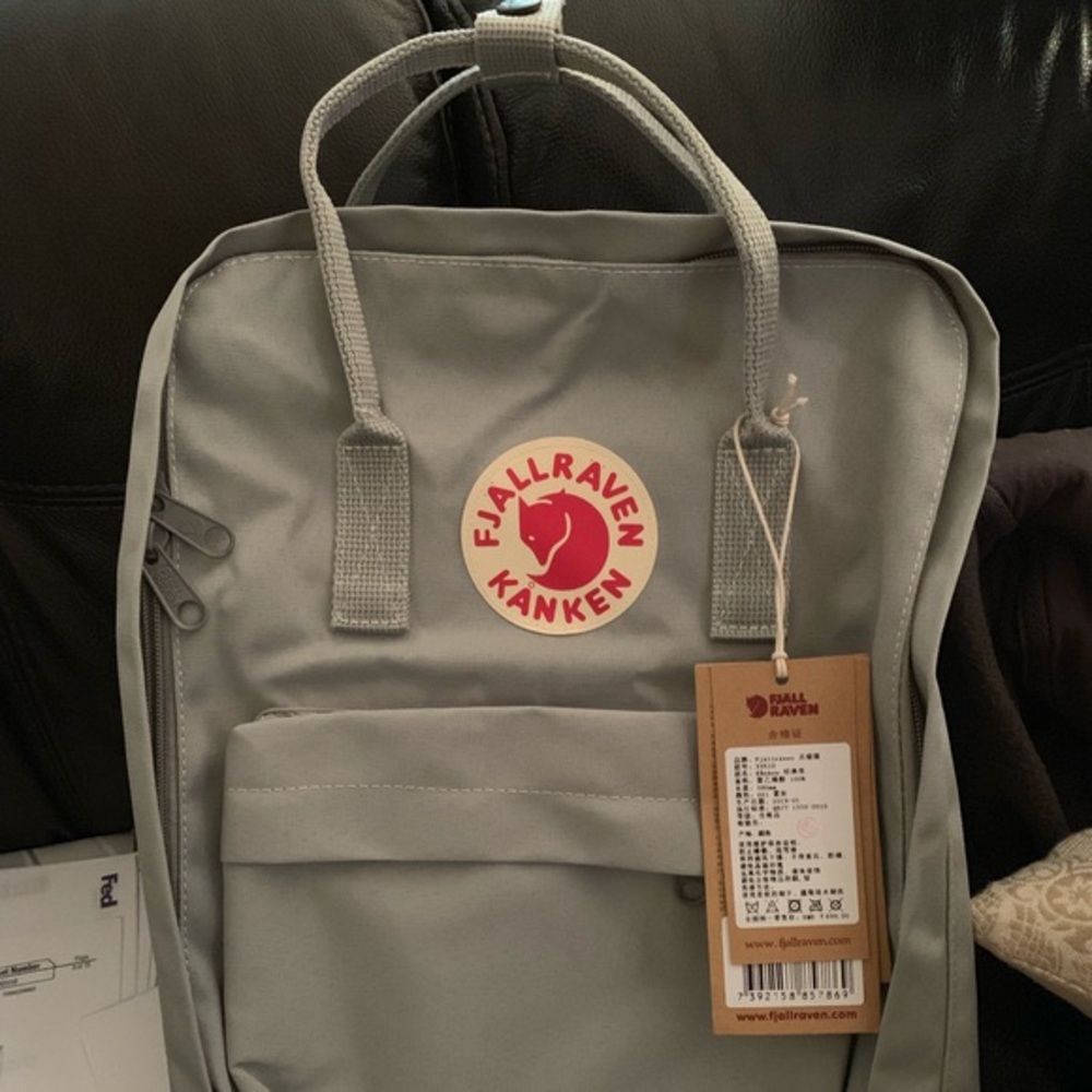 Fjallraven kanken backpack in “fog”
